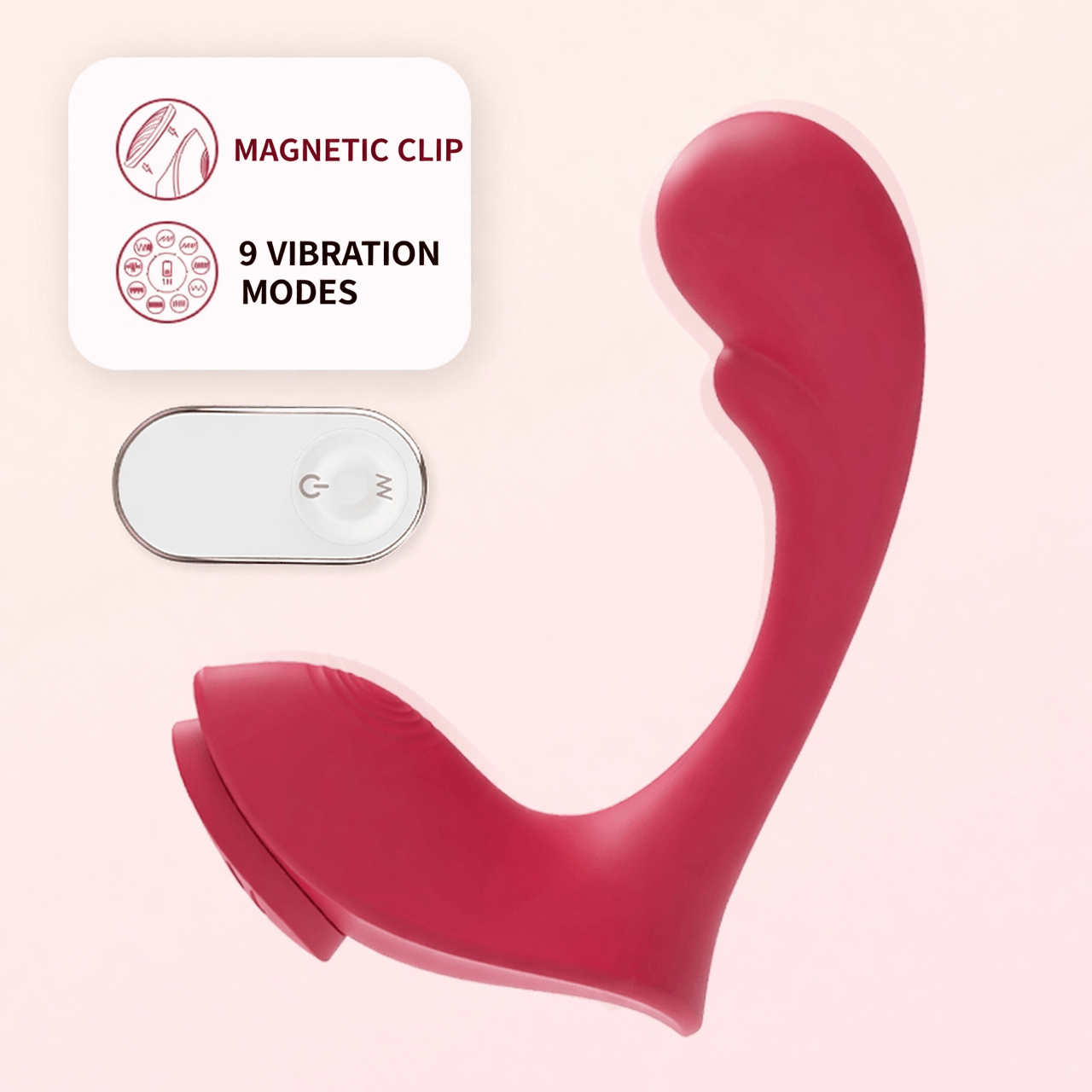 Magnetic Wearable Vibrator - Magnetic Clip 9 Vibration Modes