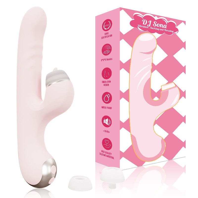 5-in-1 Thrusting Vibrator — Suck, Lick, Tap & More - Image 2