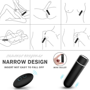 Seed bullet vibrator black — discreet travel-friendly size