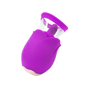 Flower Dance 4 tongue vibrator - purple color variant with packaging