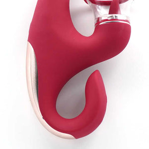 Sandra 3-in-1 rabbit vibrator - side angle view showing dual arms