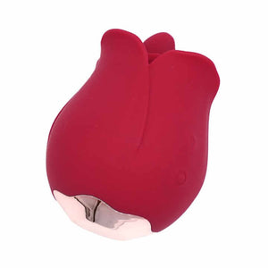 Rose Tongue Licking Vibrator - Pink Flower Design with Soft Silicone Tip