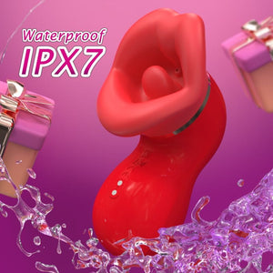 Lip Kiss Tongue Vibrator - Waterproof IPX7