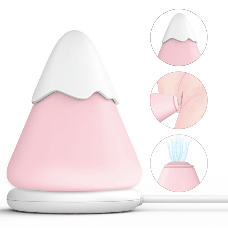 Snow Peak Suction Vibrator - Pink Mountain-Shaped Discreet Bedside Toy