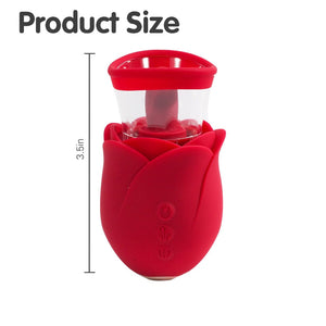 Flower Dance 4 tongue vibrator - medical grade silicone material close-up