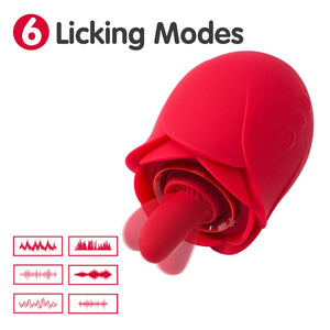 Flower Dance 4 tongue clitoral vibrator - ergonomic curved shape