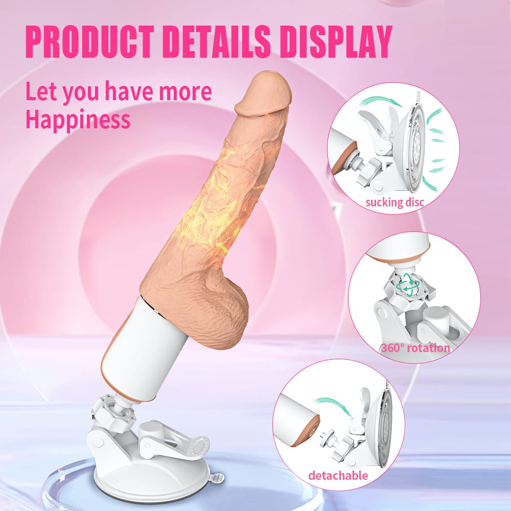Patton Thrusting Realistic Dildo Machine — Vibrating with Remote