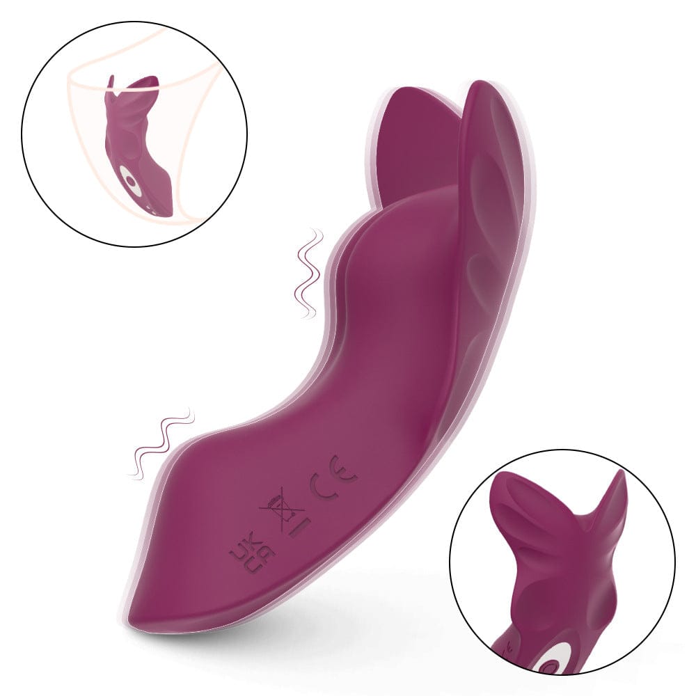 Lily Butterfly Wearable Vibrator - Wine Red