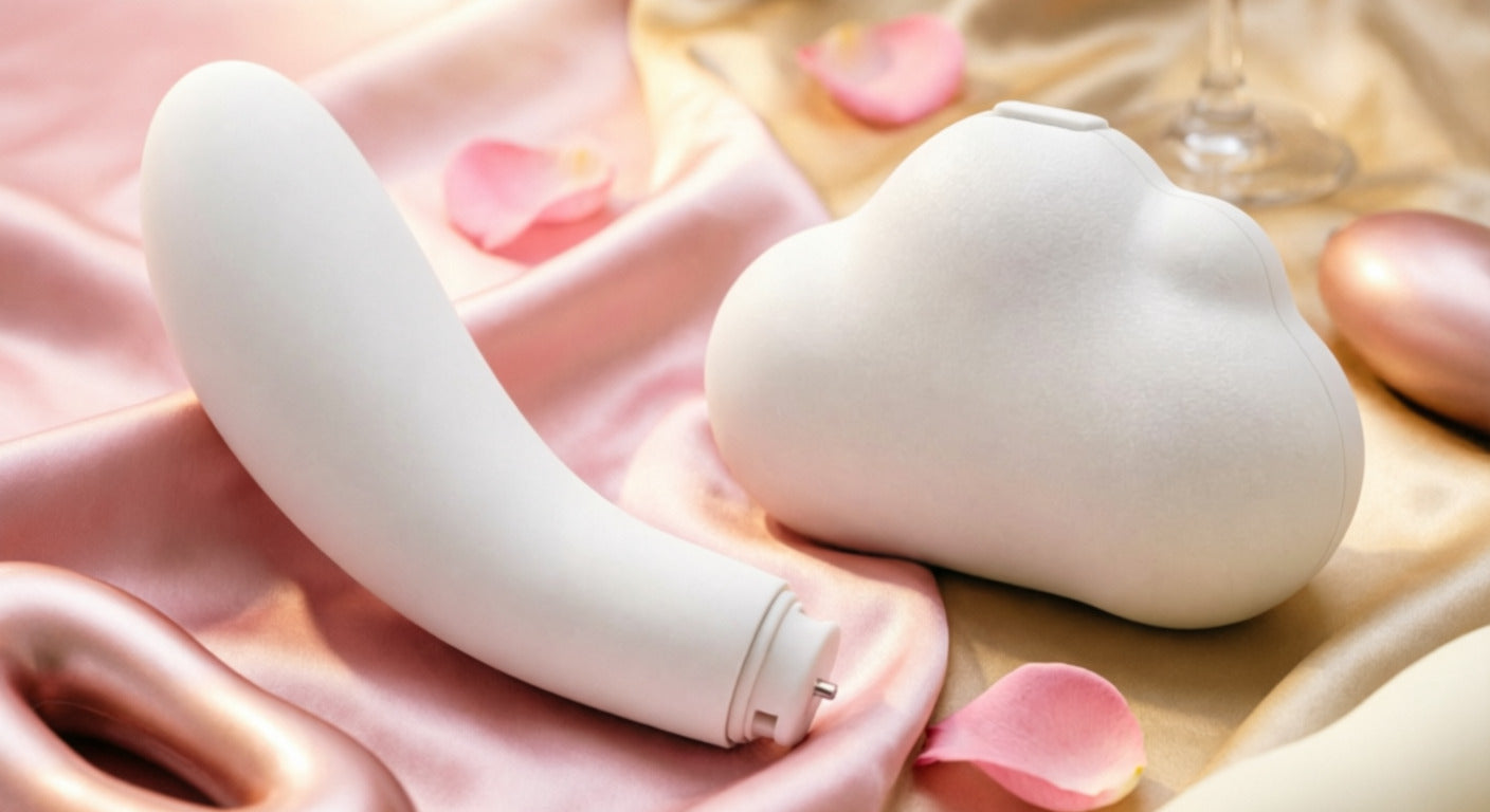 Best couples sex toys 2026 — pink champagne silk editorial flat-lay