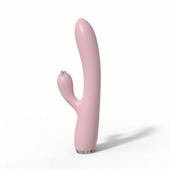Thrusting Heated Vibrator - Pink White Background