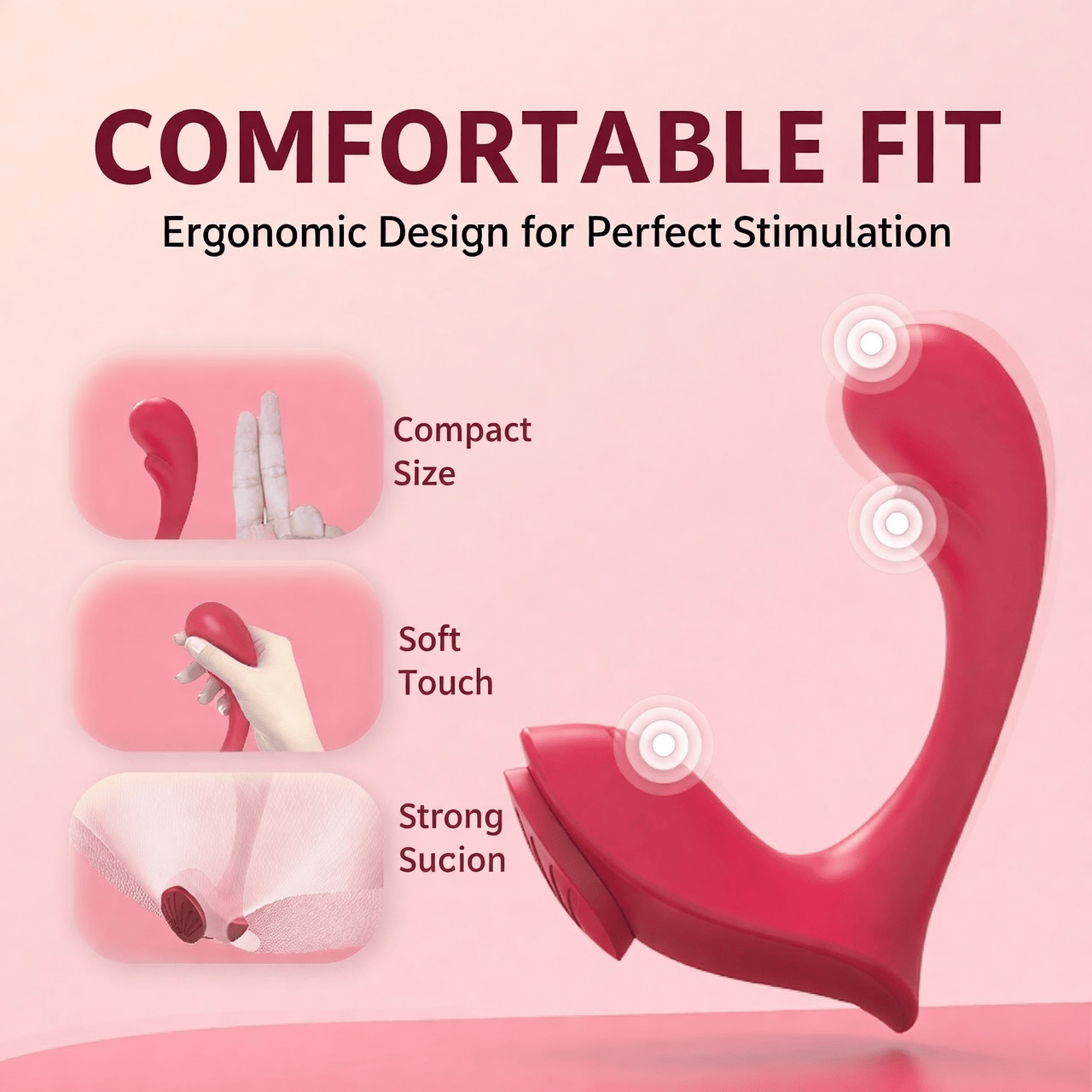 Magnetic Wearable Vibrator - Comfortable Fit Ergonomic Design
