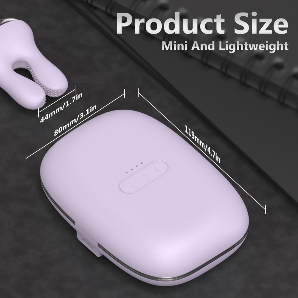 Rabbit Pods size in purple: 44 mm pod, compact charging case