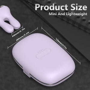 Rabbit Pods size in purple: 44 mm pod, compact charging case