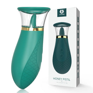 Honey Pistil tongue vibrator - storage pouch and accessories