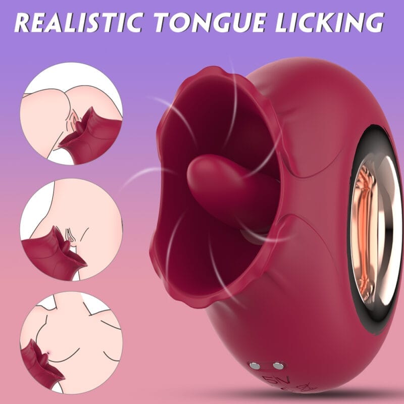 French Kiss Tongue Vibrator - Silicone Material Detail