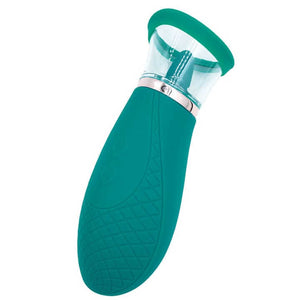 Honey Pistil tongue vibrator in pink - front view with G-spot wand