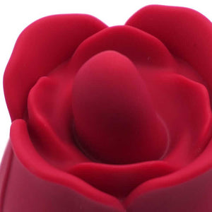 Rose vibrator - soft silicone petal design close-up