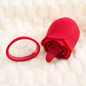 Flower Dance vibrator - red color variant lifestyle shot