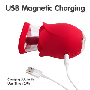 Flower Dance Carnival vibrator - USB charging port and cable