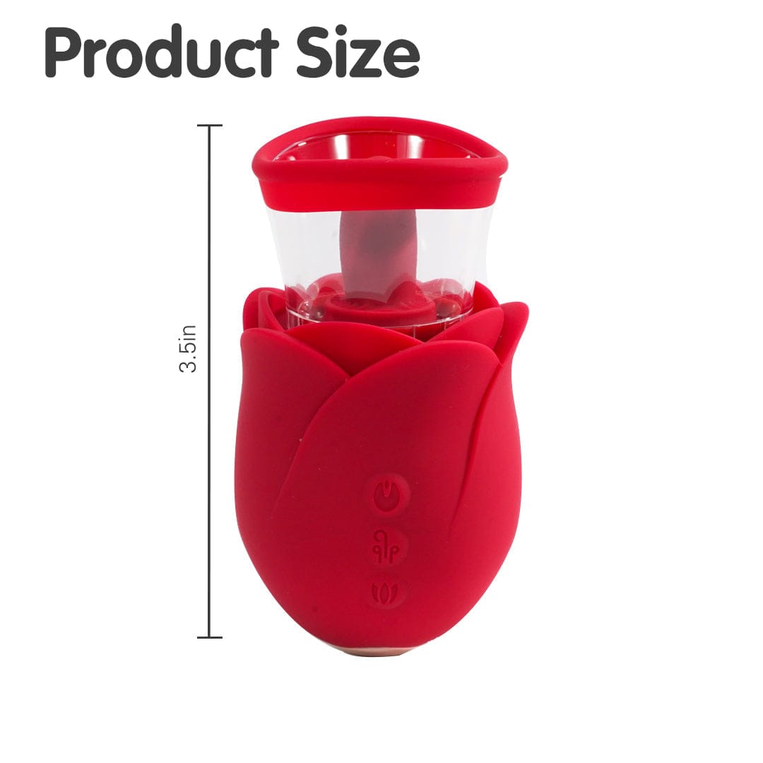 Flower Dance 4 tongue vibrator - medical grade silicone material close-up