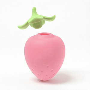 Strawberry Sucking Vibrator - White Background