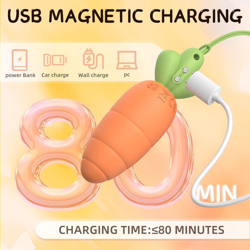 Carrot mini vibrator magnetic USB charging