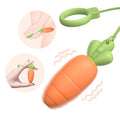 Carrot mini vibrator in orange with pull ring