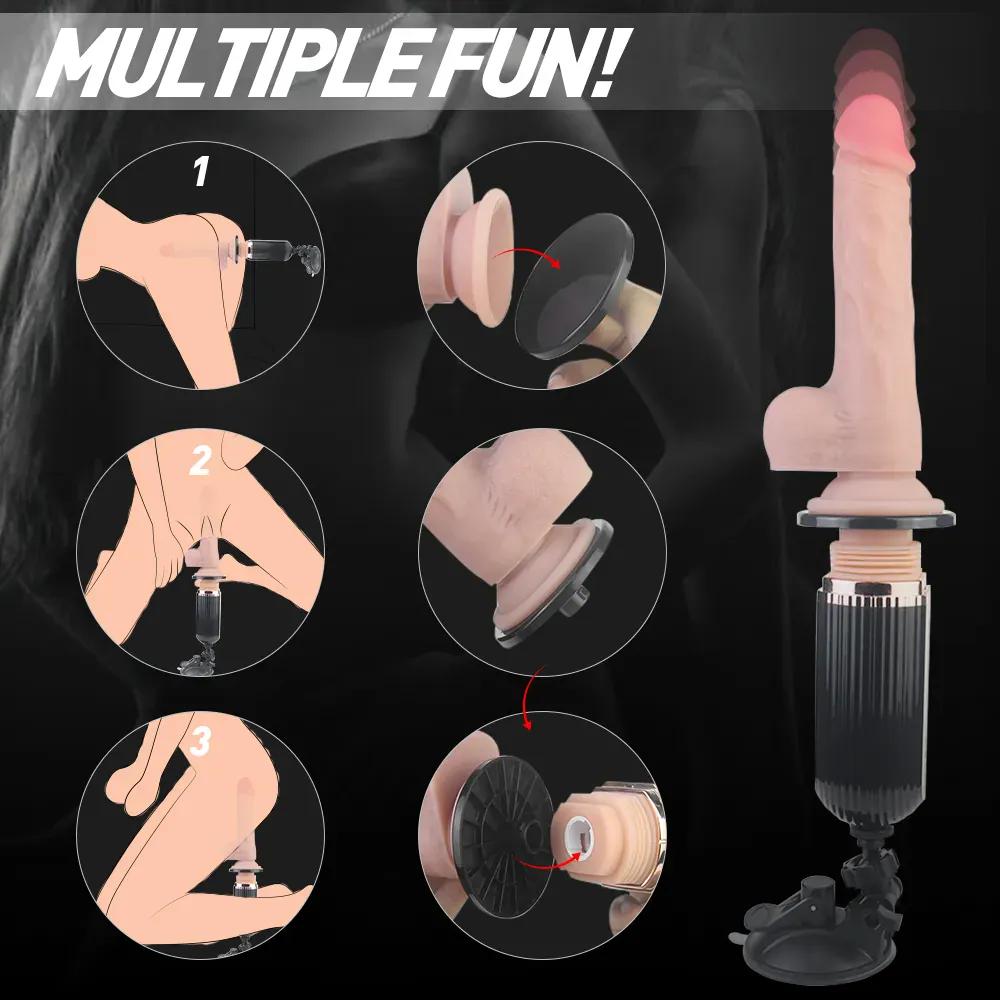 Gatling Compact Thrusting Dildo Machine - texture and material detail